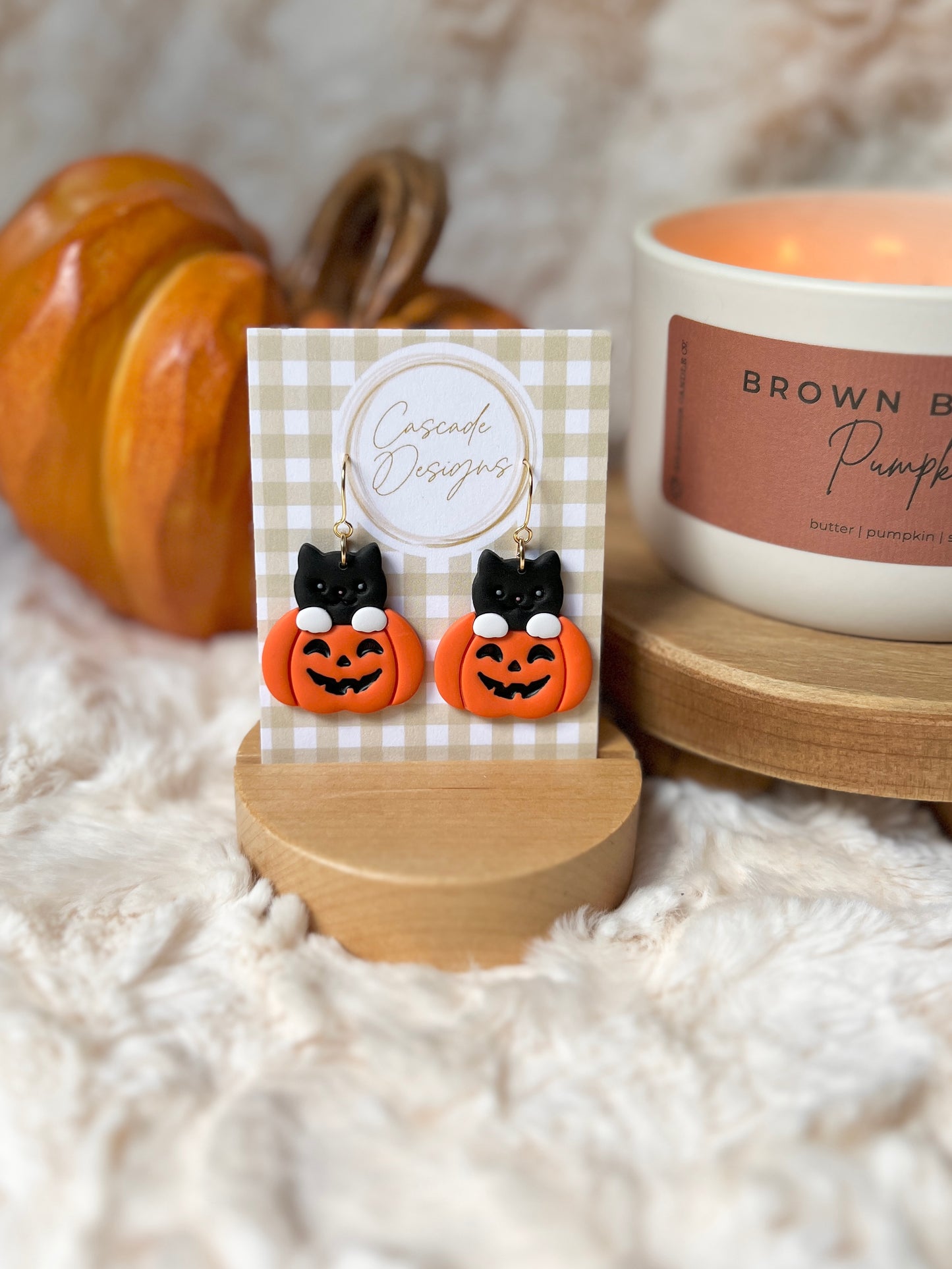 The Pumpkin Paws | Dog and Cat Jack-O-Lantern Earrings
