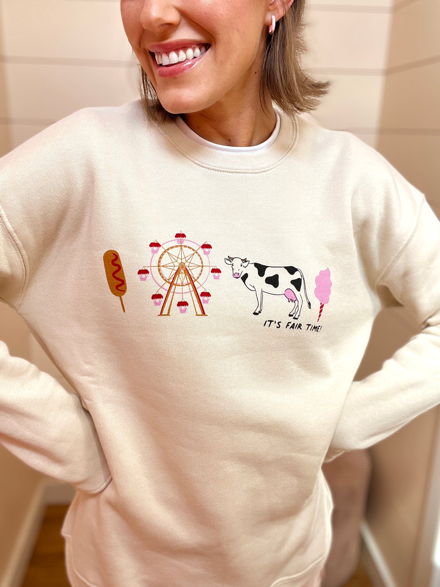 It's Fair Time Ivory Sweatshirt
