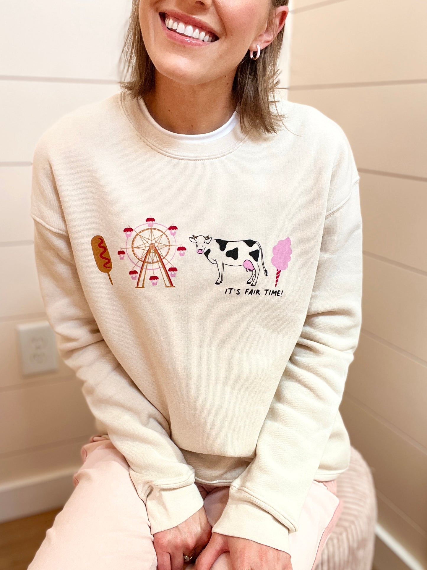 It's Fair Time Ivory Sweatshirt