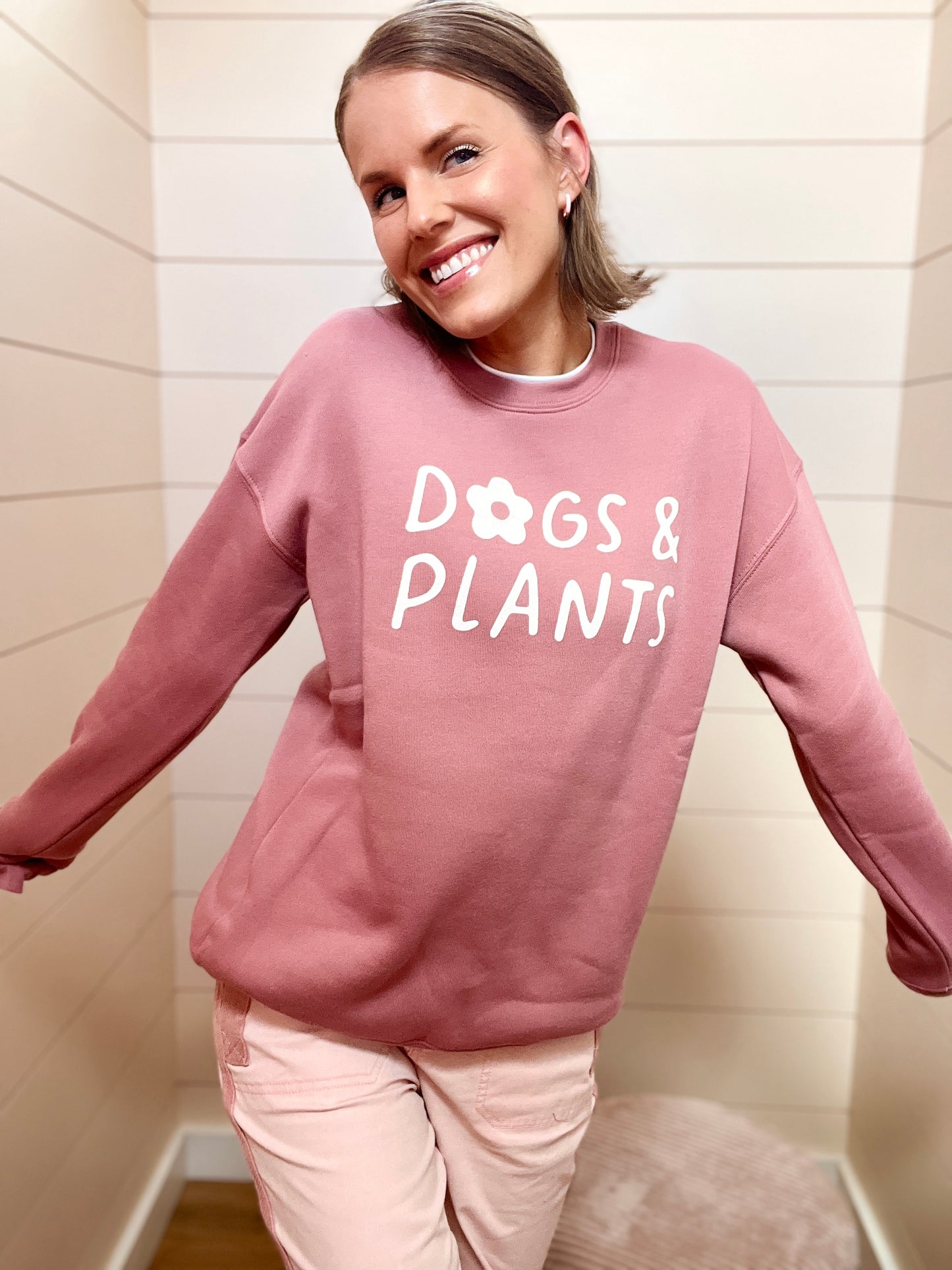 Dogs and Plants Mauve Sweatshirt