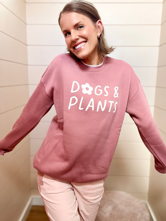 Dogs and Plants Mauve Sweatshirt