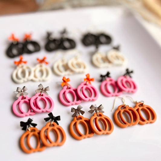 The Hollow | Pumpkin Clay Earrings