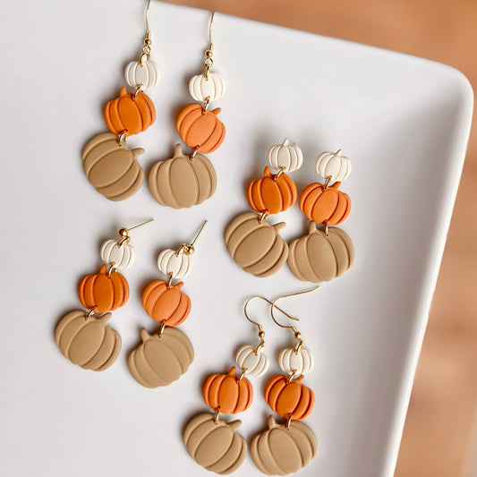 The Jacki | Pumpkin Clay Earrings