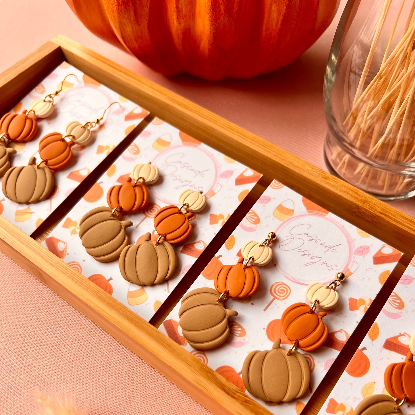 The Jacki | Pumpkin Clay Earrings