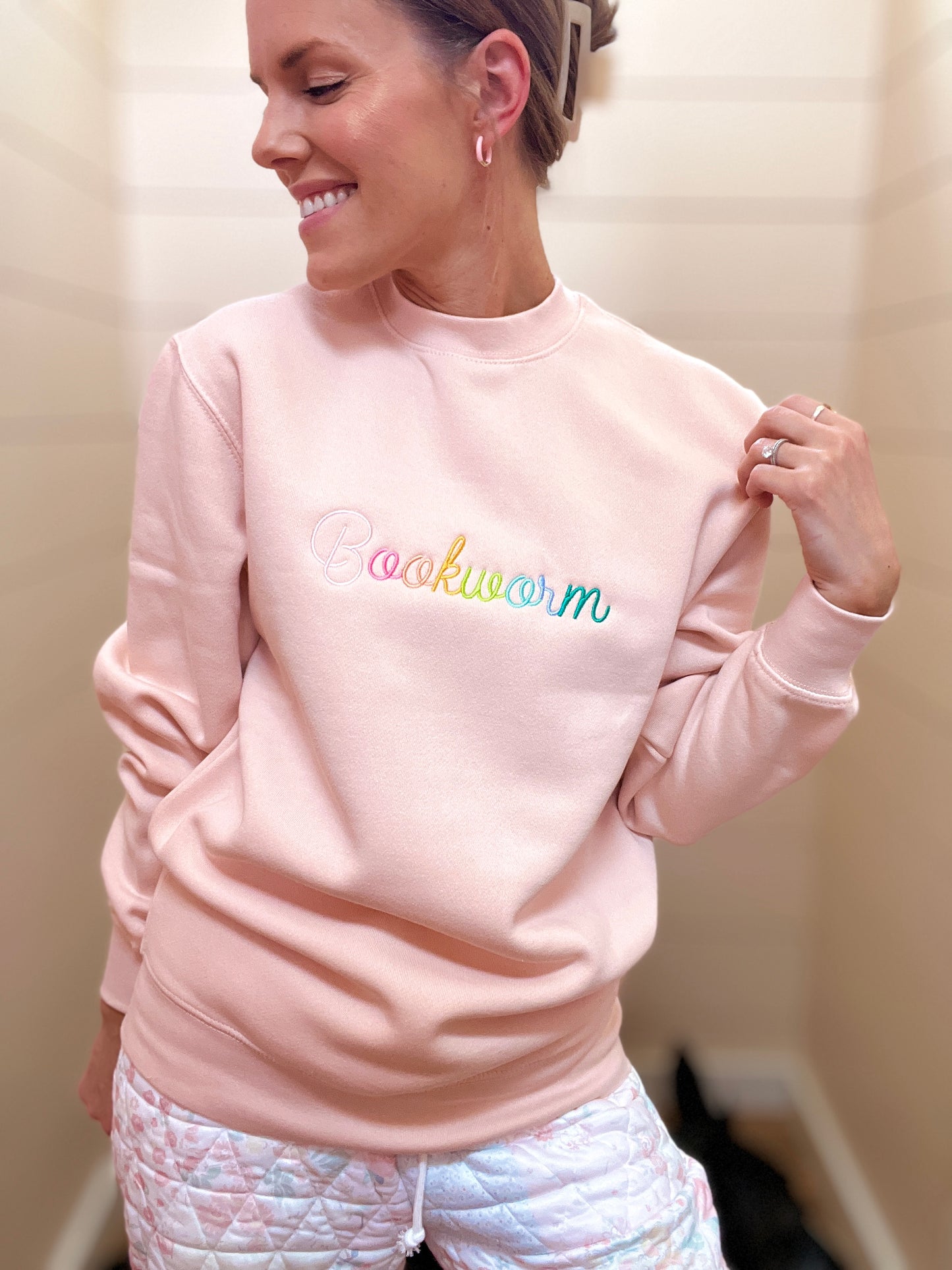 Bookworm Embroidered Sweatshirt