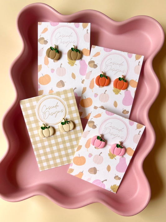 The Pumpkin Patch | Whimsical Pumpkin Earring Studs