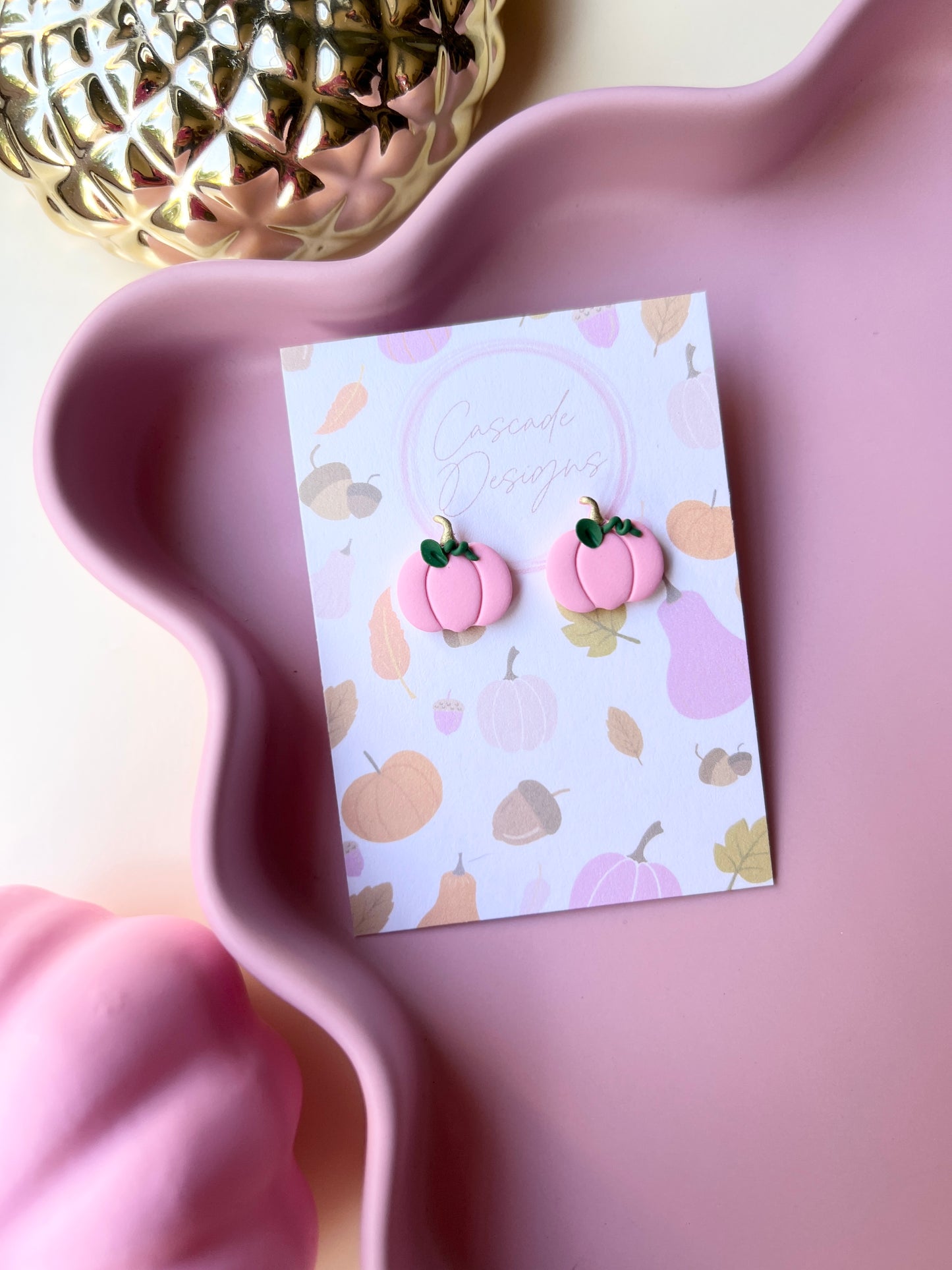 The Pumpkin Patch | Whimsical Pumpkin Earring Studs