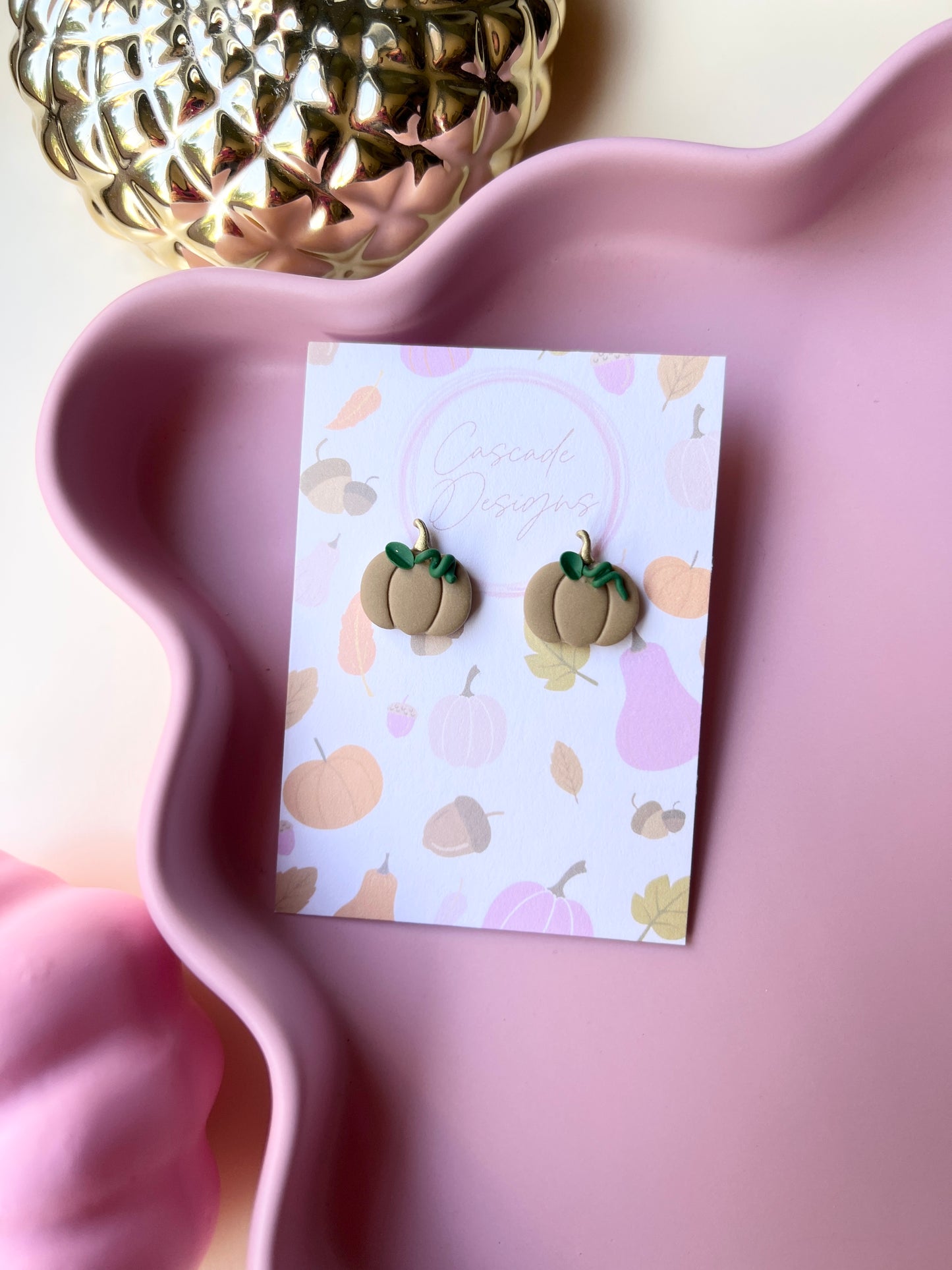 The Pumpkin Patch | Whimsical Pumpkin Earring Studs