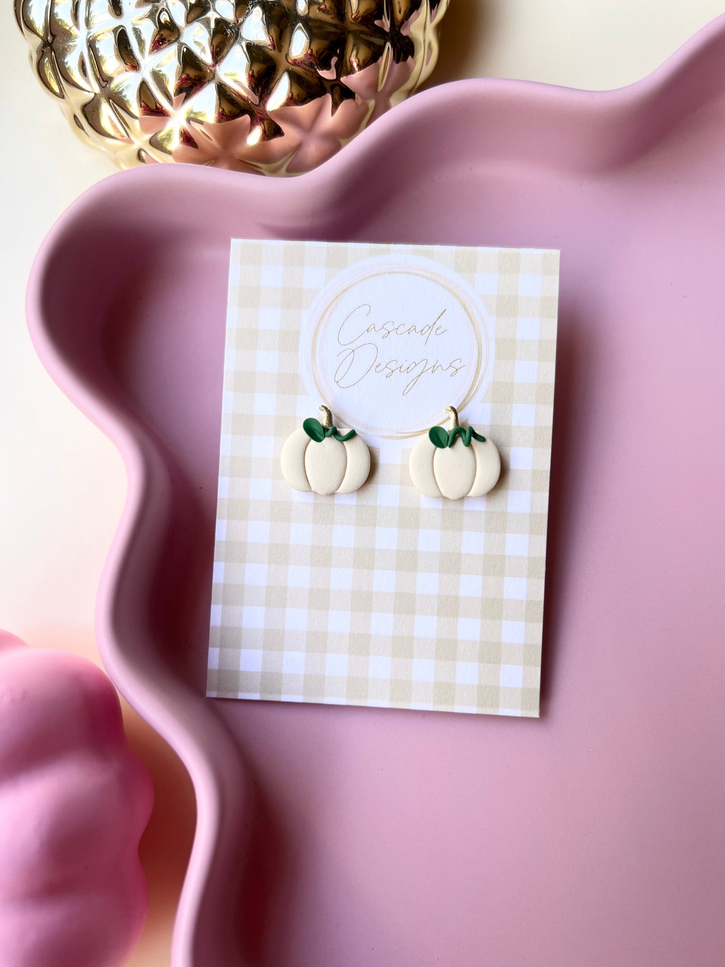 The Pumpkin Patch | Whimsical Pumpkin Earring Studs