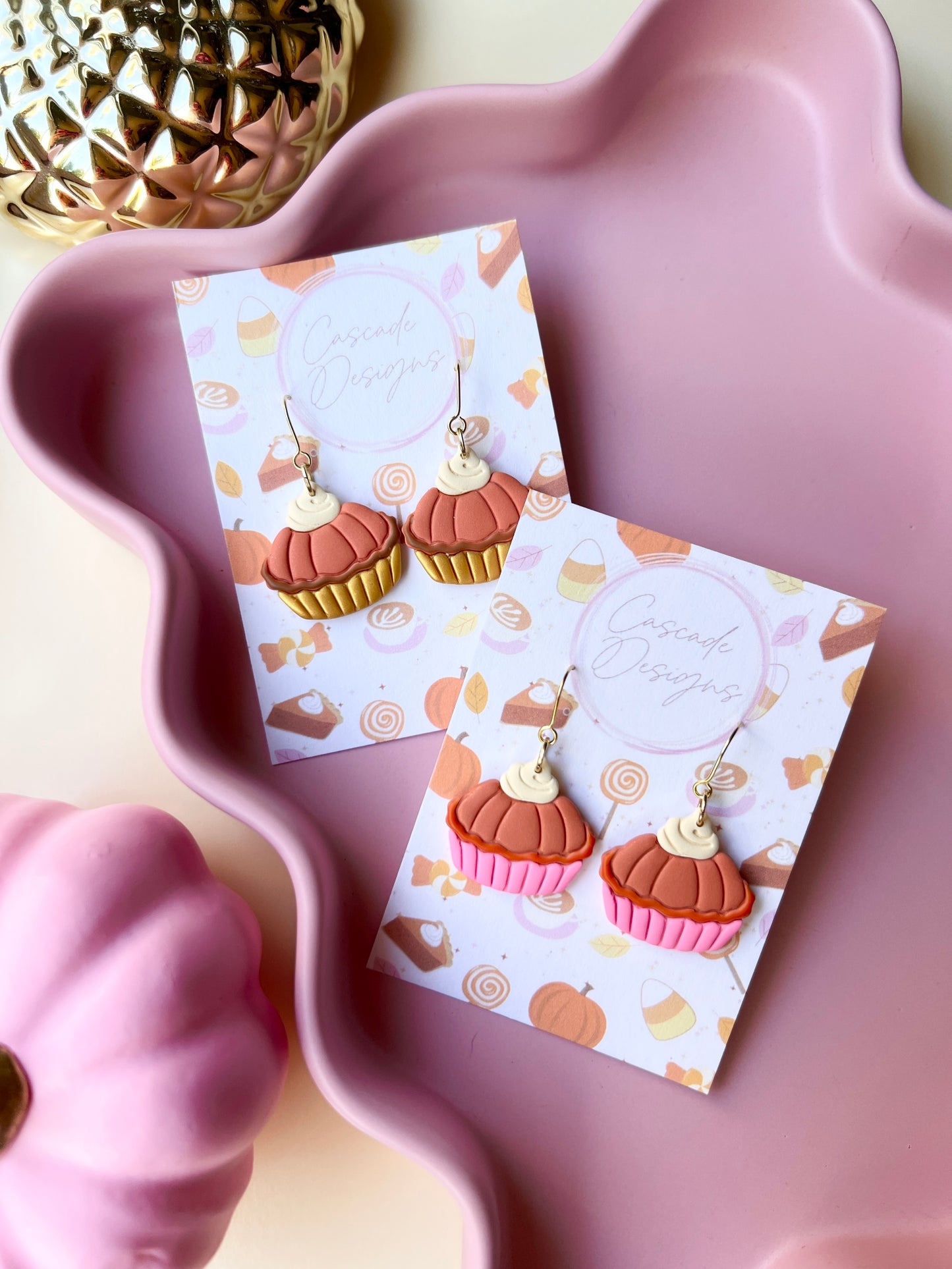 The Pumpkin Pie | Pie with Whipped Topping Earrings