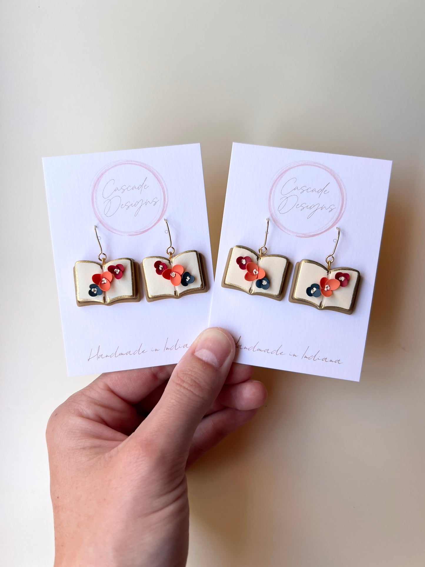 The Fall Page | Autumn Floral Book Earrings