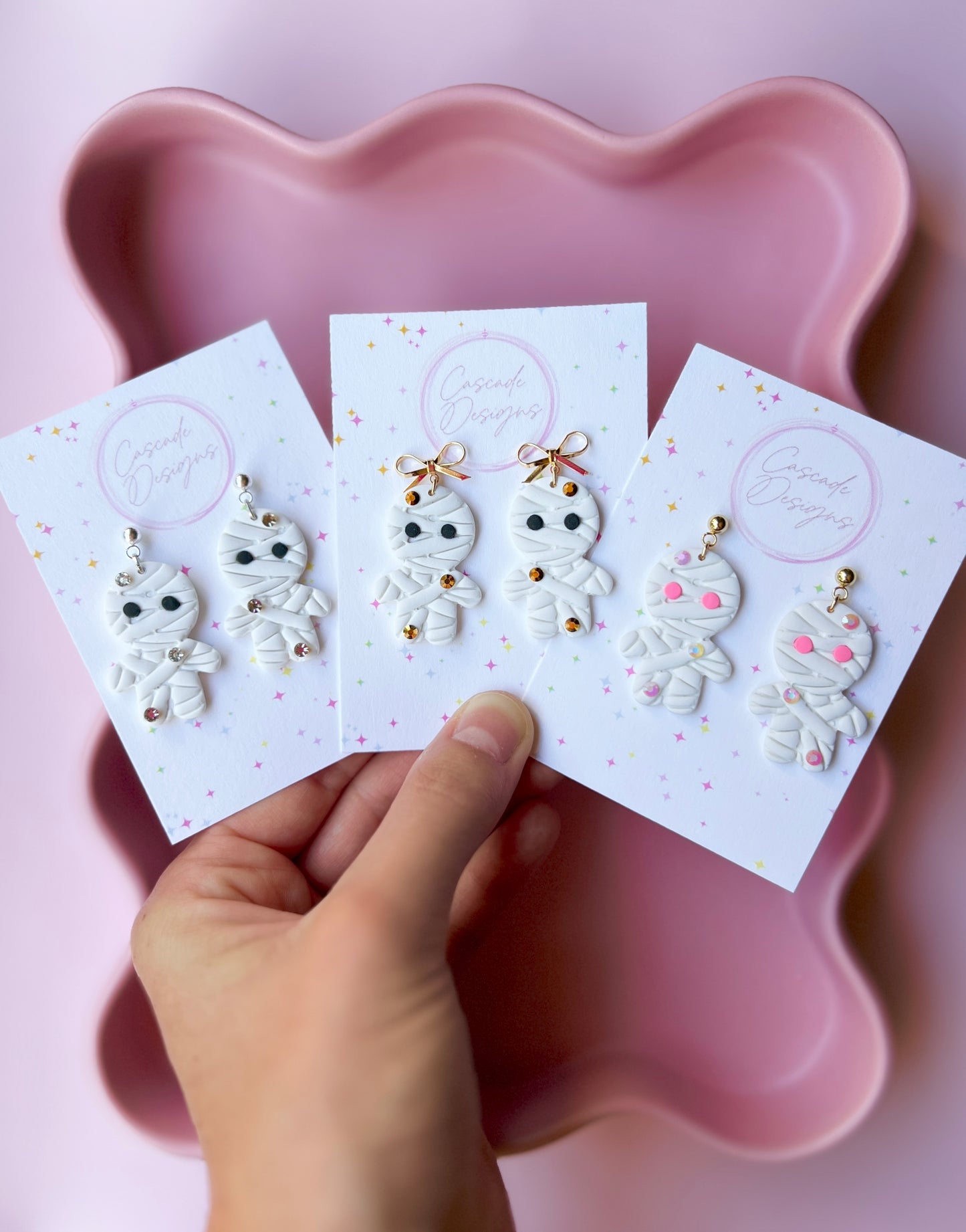The Glimmer Mummy | Whimsical Mummy Earrings