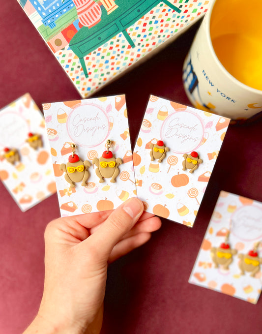 The One with All the Thanksgivings | Whimsical Turkey Earrings