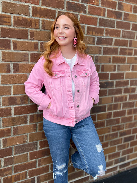 Pink Denim Jacket