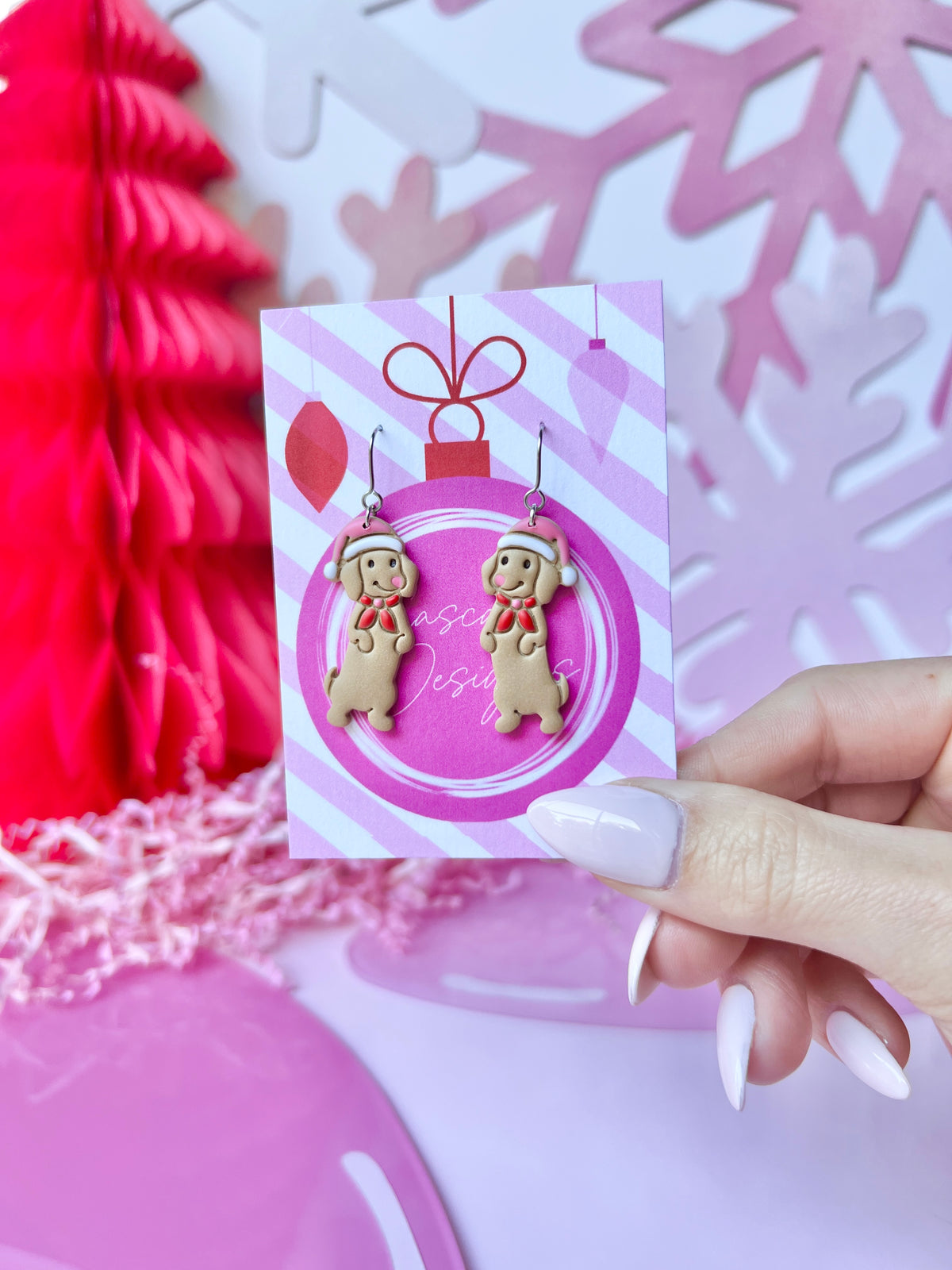 The Santa Daugs | Santa Dog Earrings