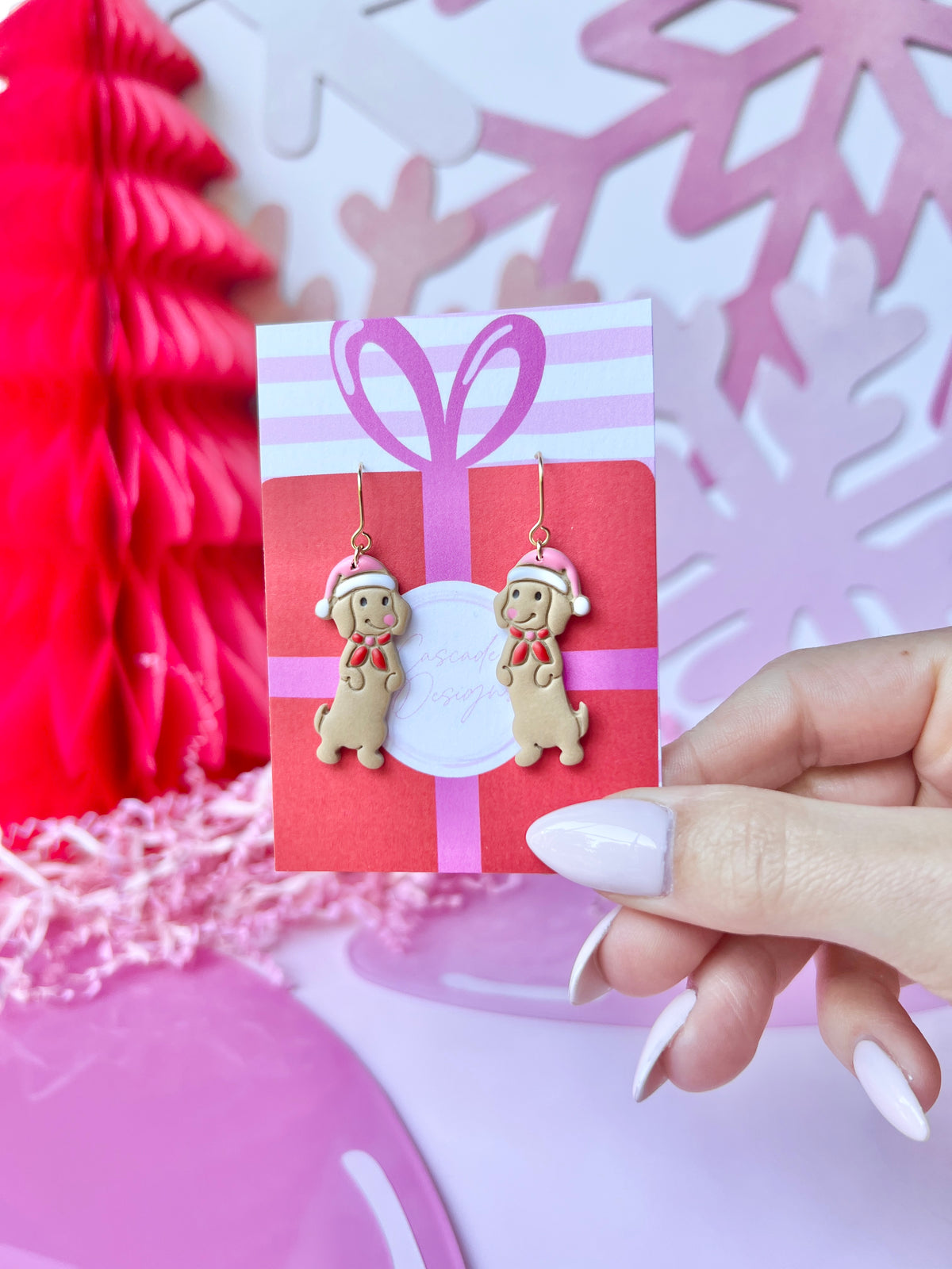 The Santa Daugs | Santa Dog Earrings