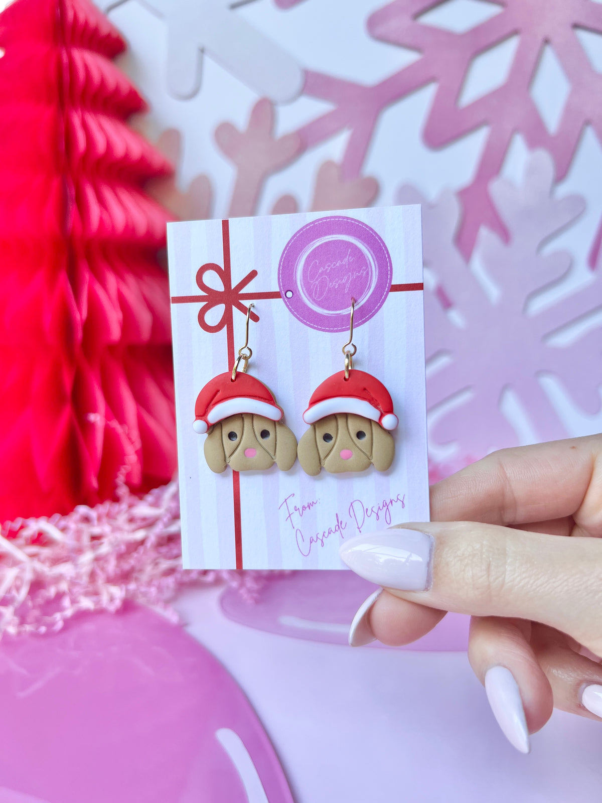 The Santa Daugs | Santa Dog Earrings