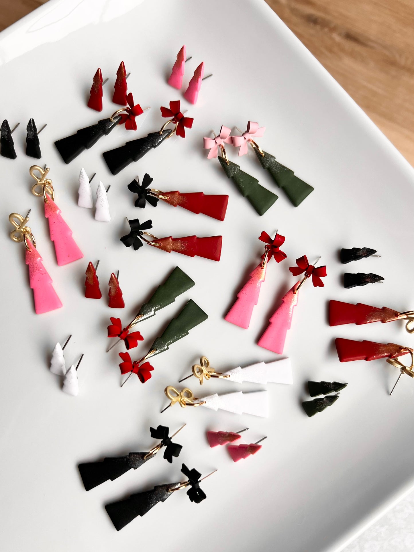 The Cypress | Dusted Tree Clay Earrings