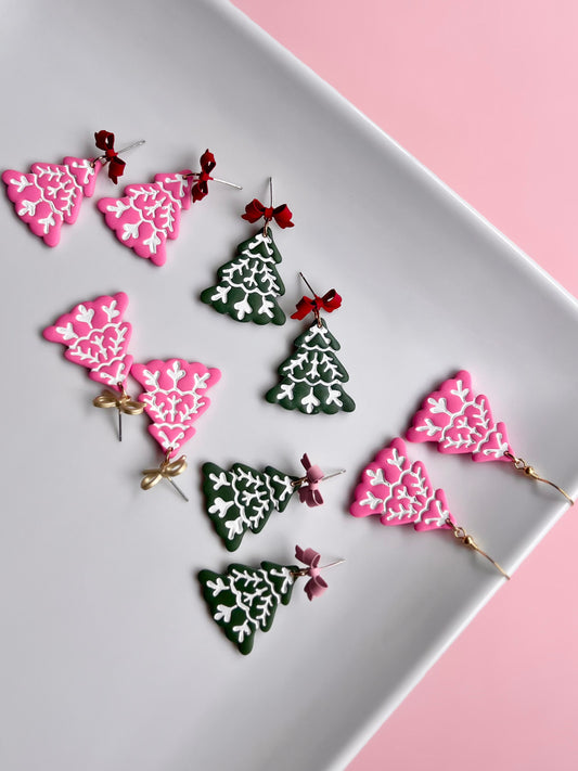 The Pine | Scandinavian Christmas Tree Clay Earrings