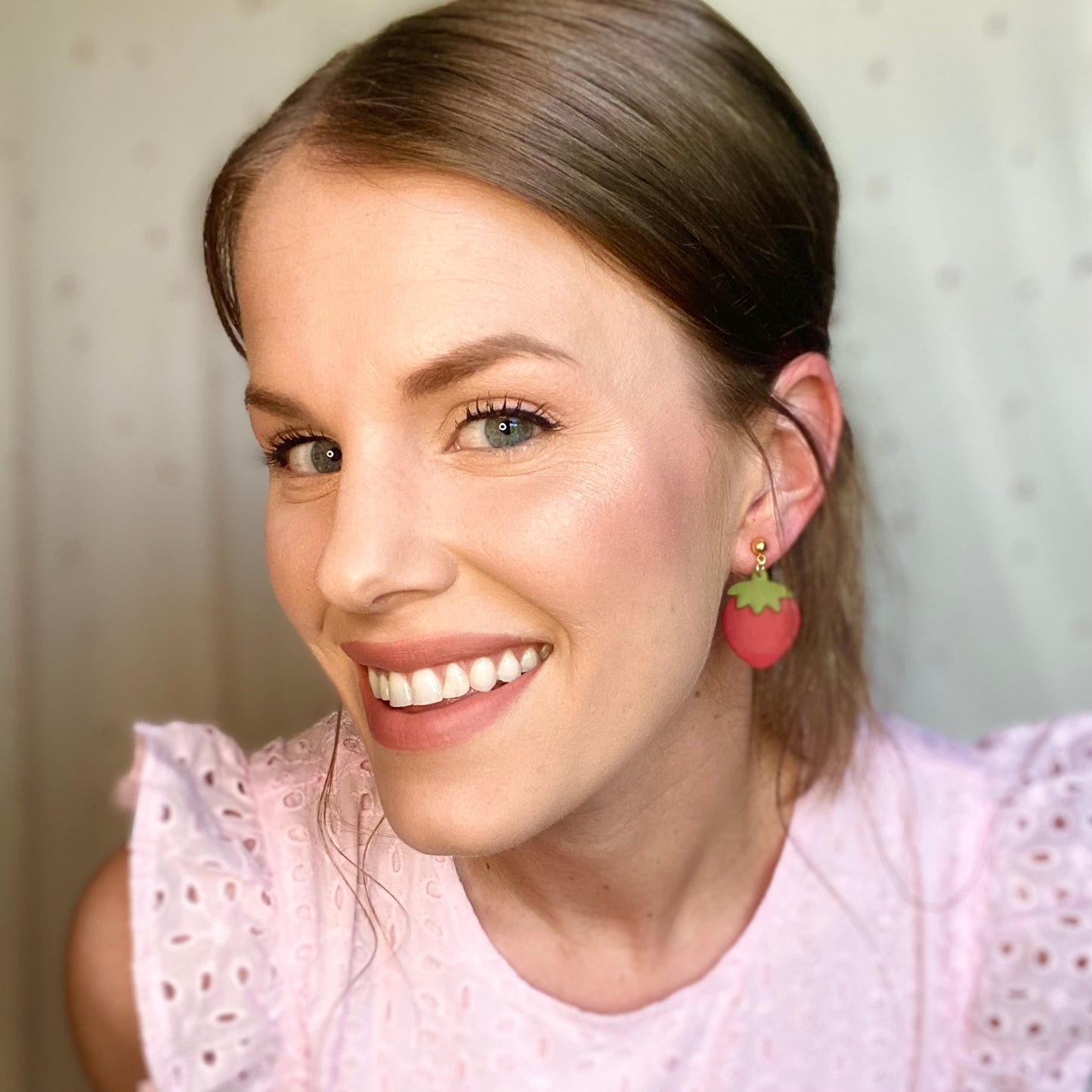 The Berri | Strawberry Clay Earrings