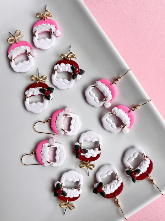 The Claus | Santa Clay Earrings