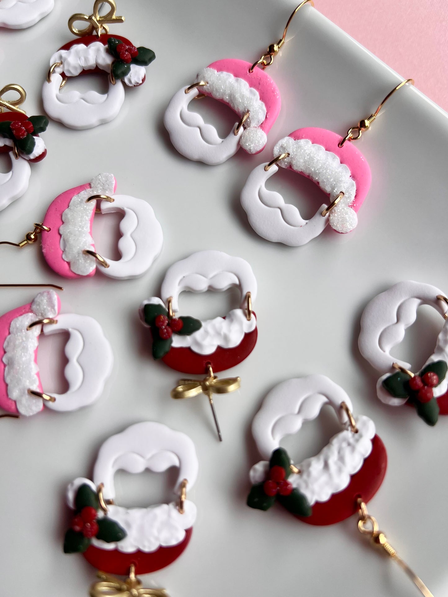 The Claus | Santa Clay Earrings