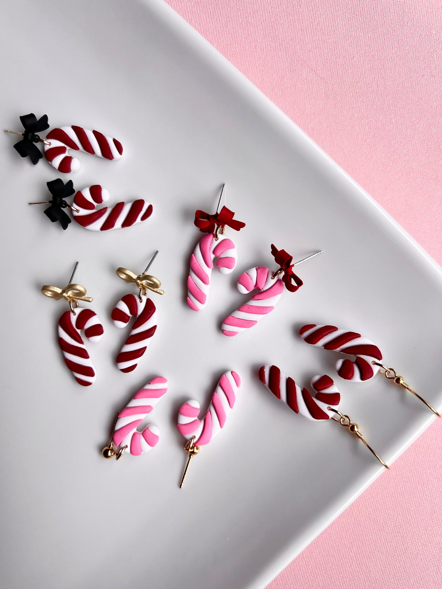 The Candi Cane | Candy Cane Clay Earrings