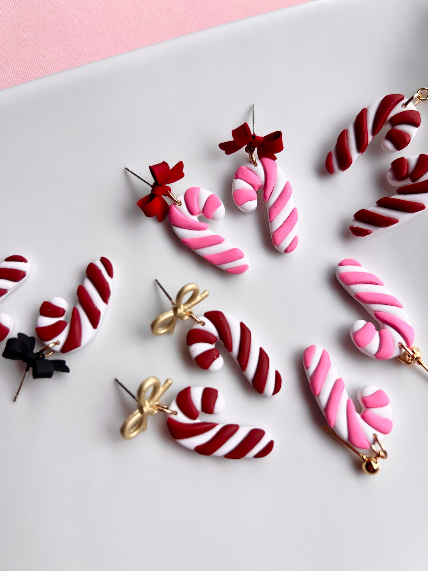 The Candi Cane | Candy Cane Clay Earrings