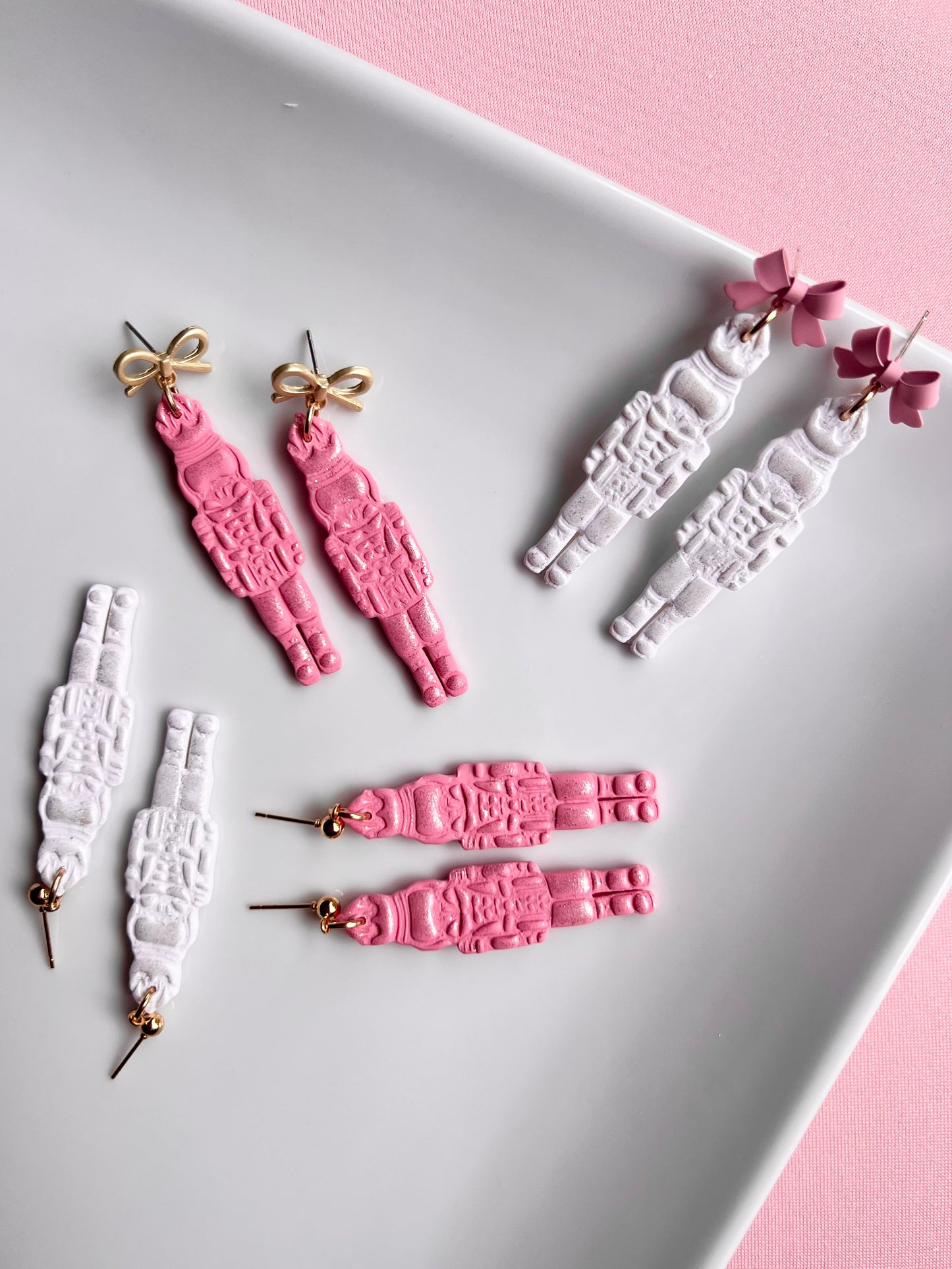 The Nutcracker | Shimmery Nutcracker Clay Earrings