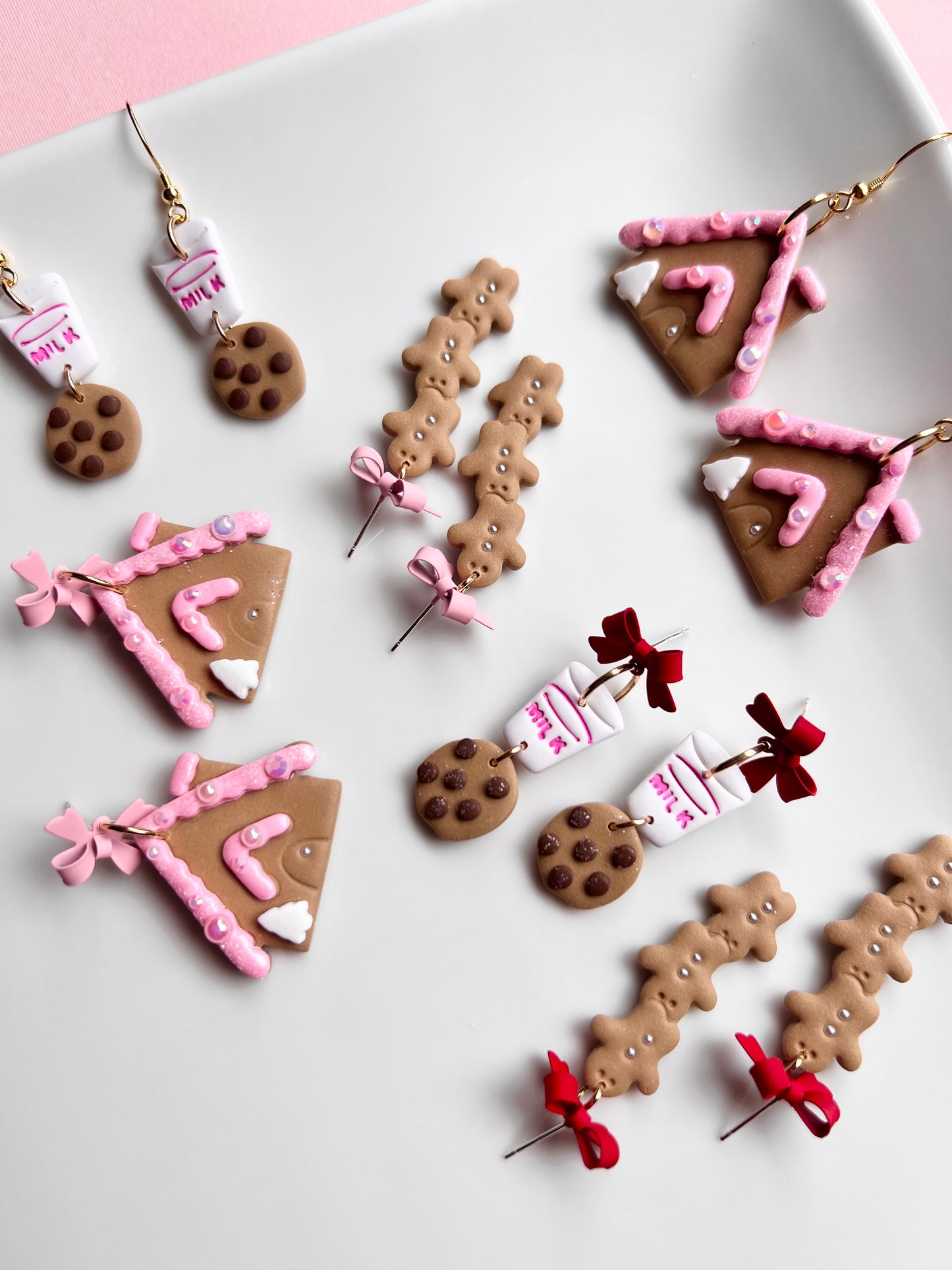 The Gingerbread House | Frosted Gingerbread Clay Earrings