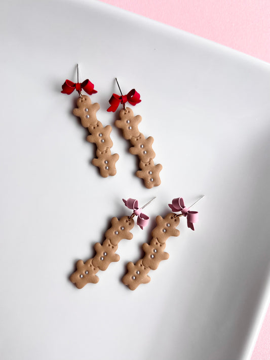 The Gingerbread Men | Stacked Gingerbread Clay Earrings