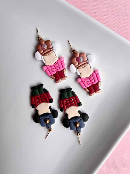 The Nutcracker Micki | Magical Christmas Nutcracker Clay Earrings
