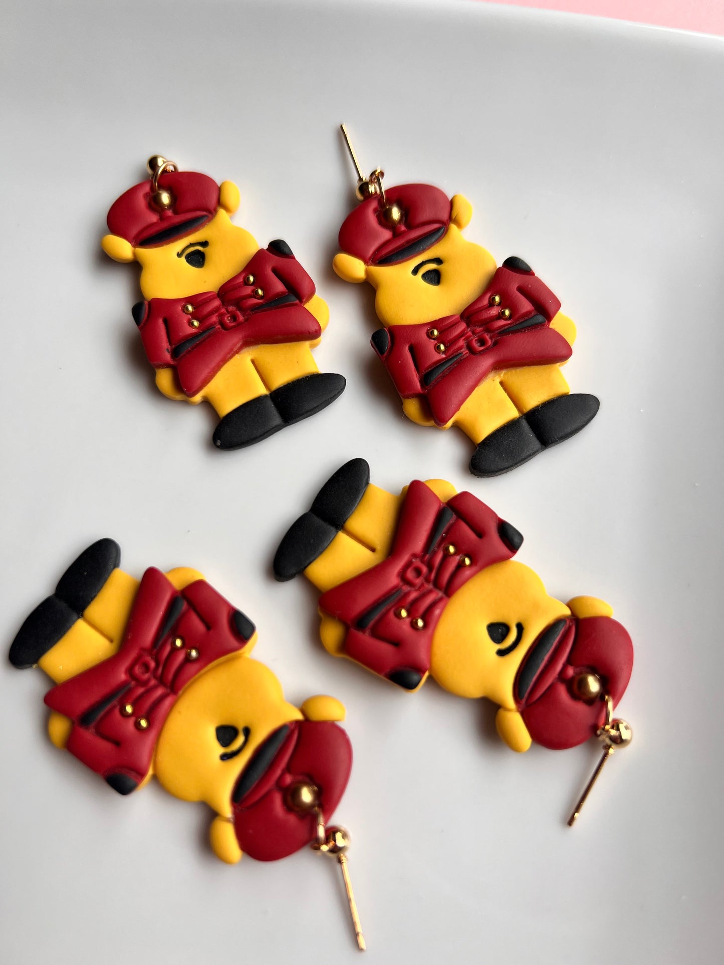 The Nutcracker Winnie | Magical Pooh Nutcracker Clay Earrings