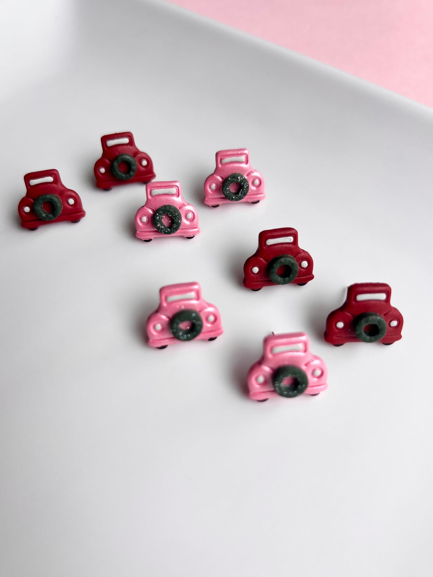 The Clark | Christmas Car Clay Earring Studs