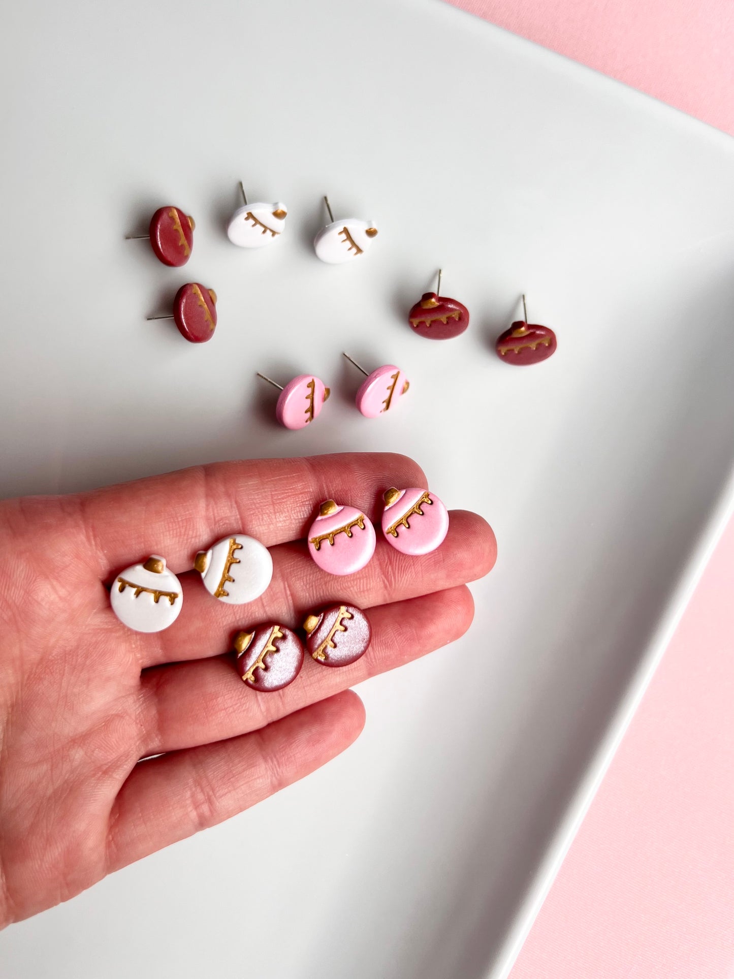 The Twinkle | Shimmery Ornament Clay Earring Studs