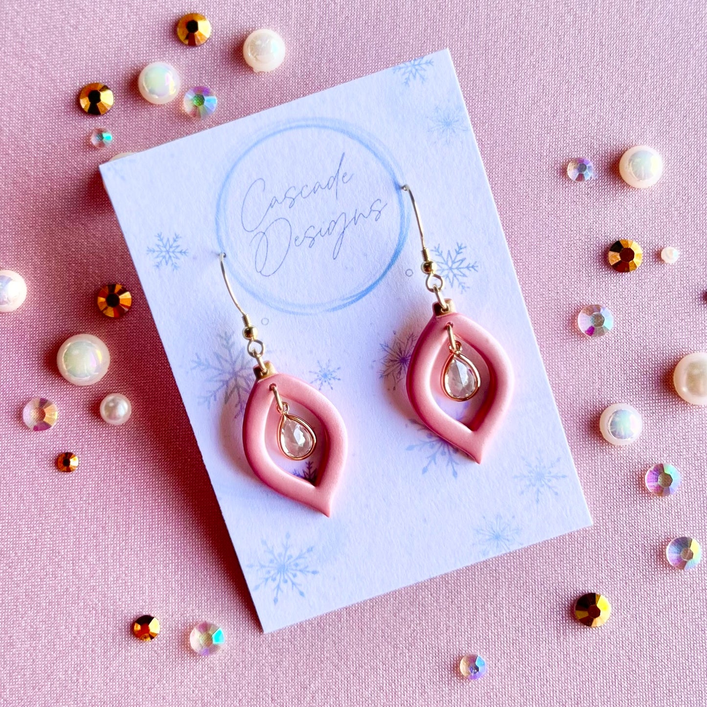 The Wonderland | Shimmery Ornament Gem Clay Earrings
