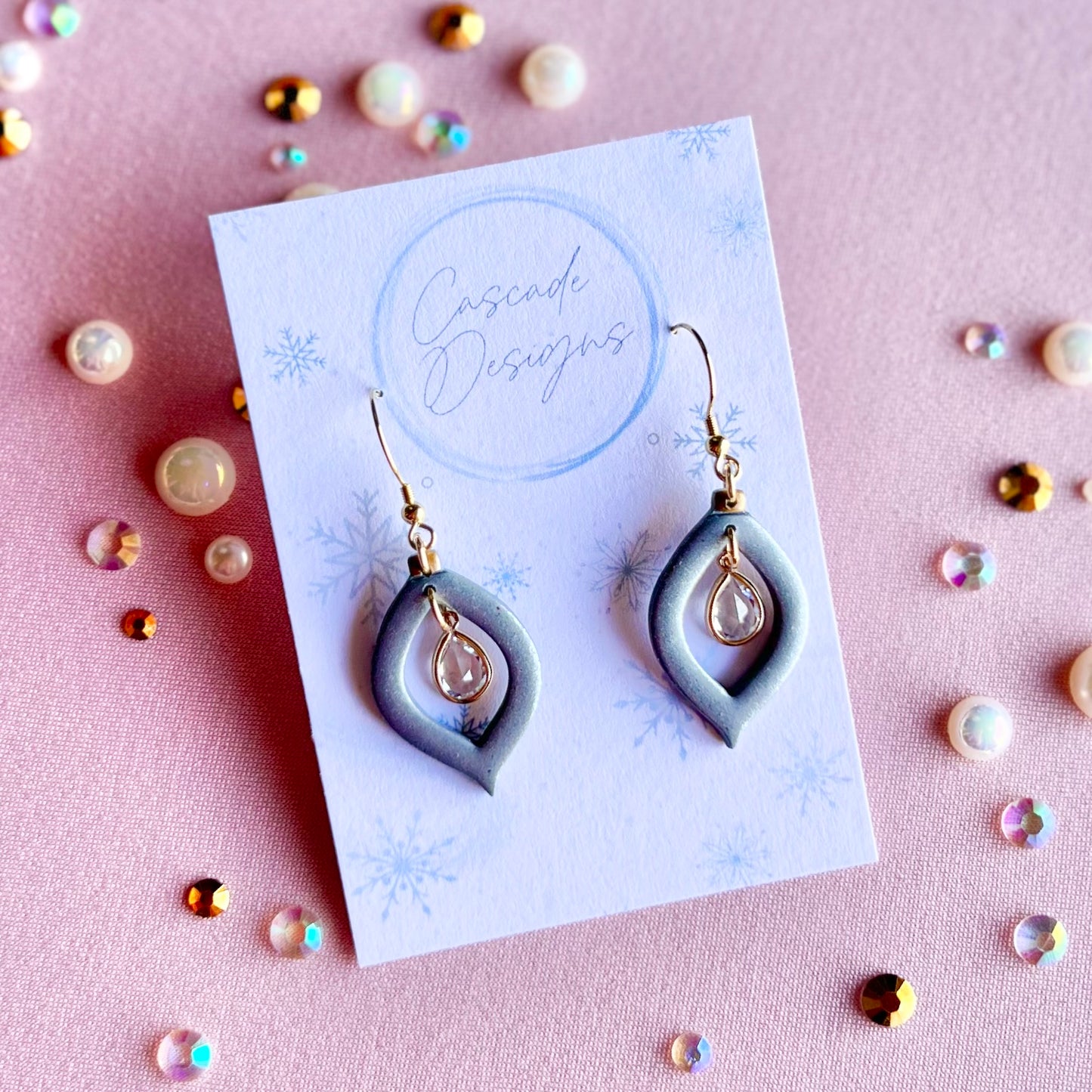 The Wonderland | Shimmery Ornament Gem Clay Earrings