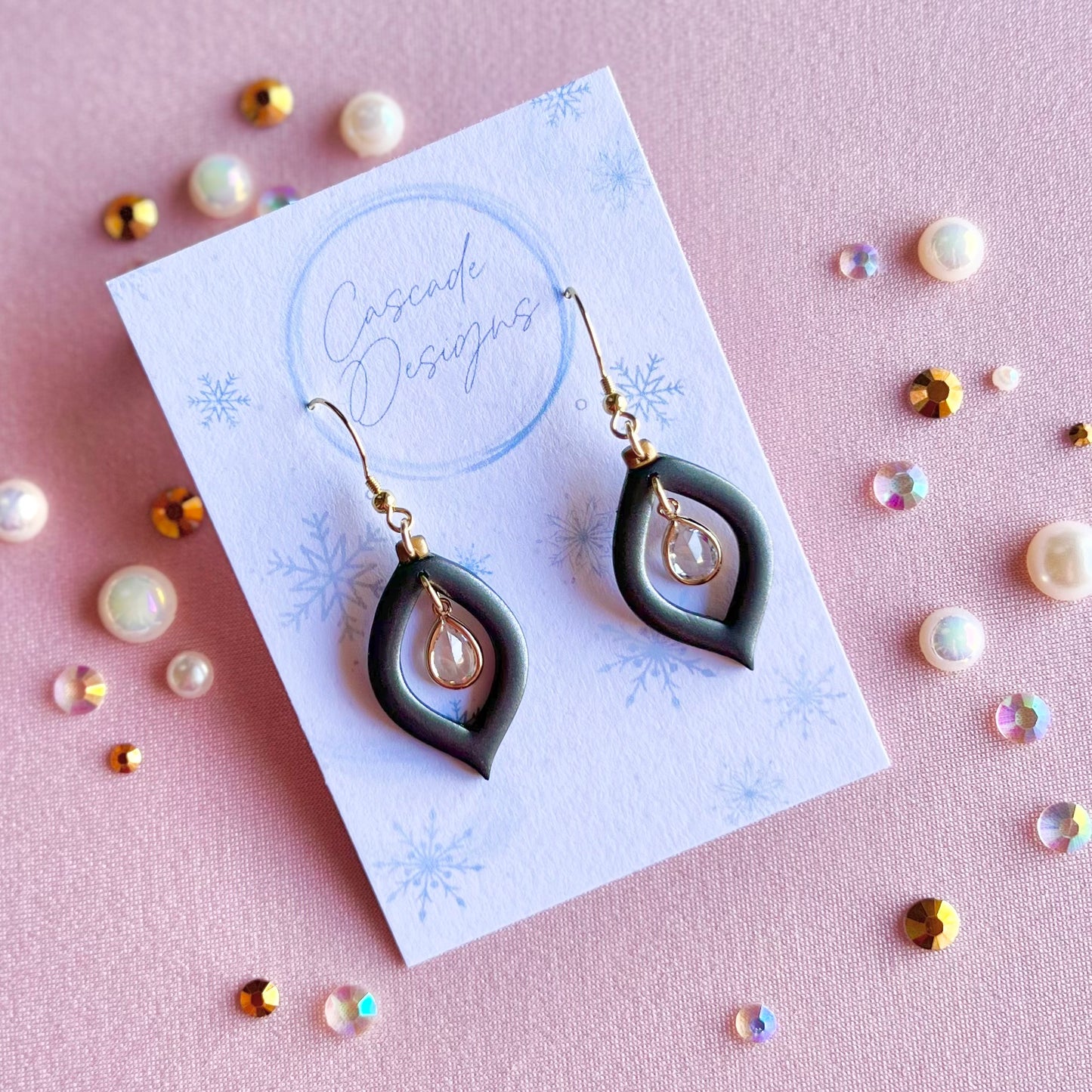 The Wonderland | Shimmery Ornament Gem Clay Earrings