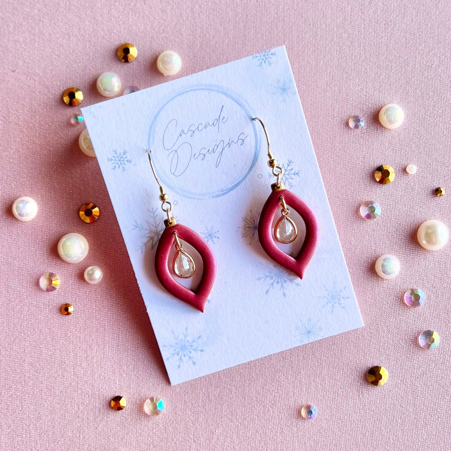 The Wonderland | Shimmery Ornament Gem Clay Earrings
