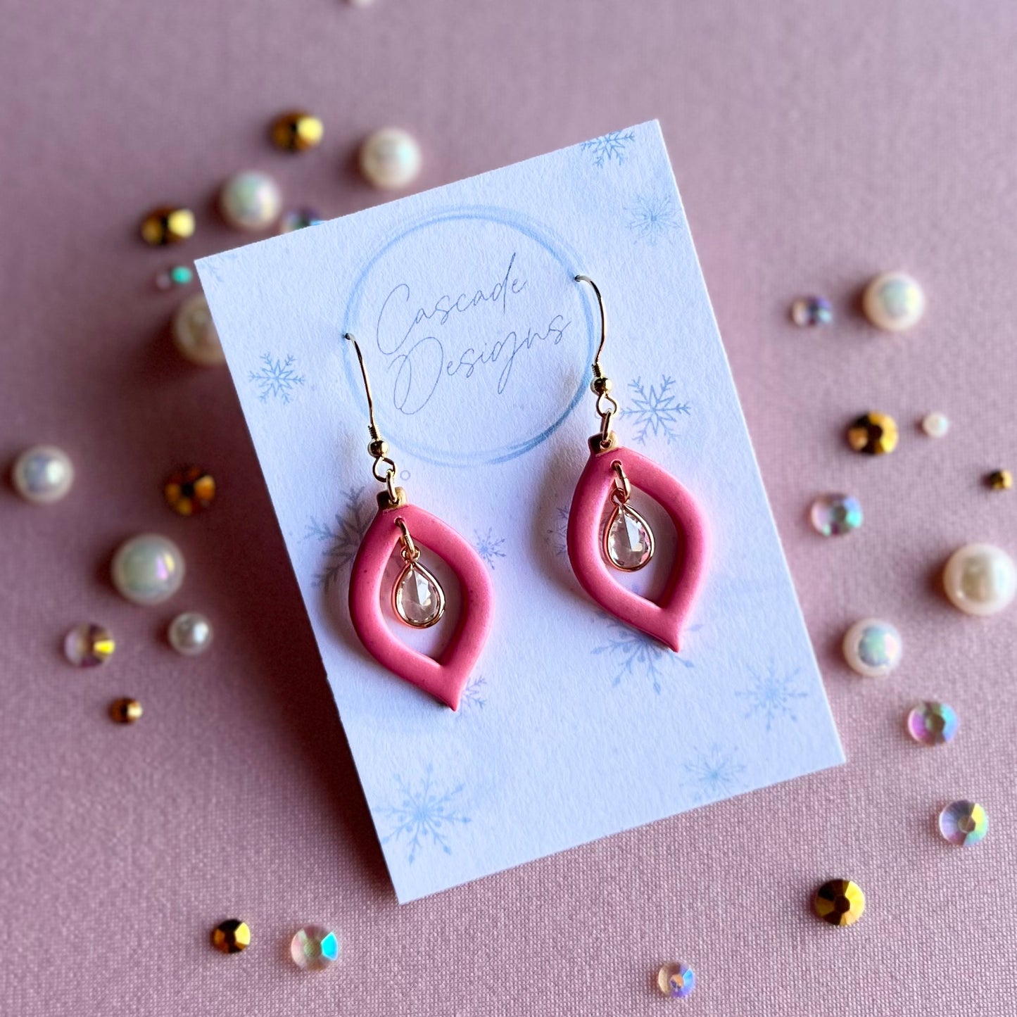 The Wonderland | Shimmery Ornament Gem Clay Earrings