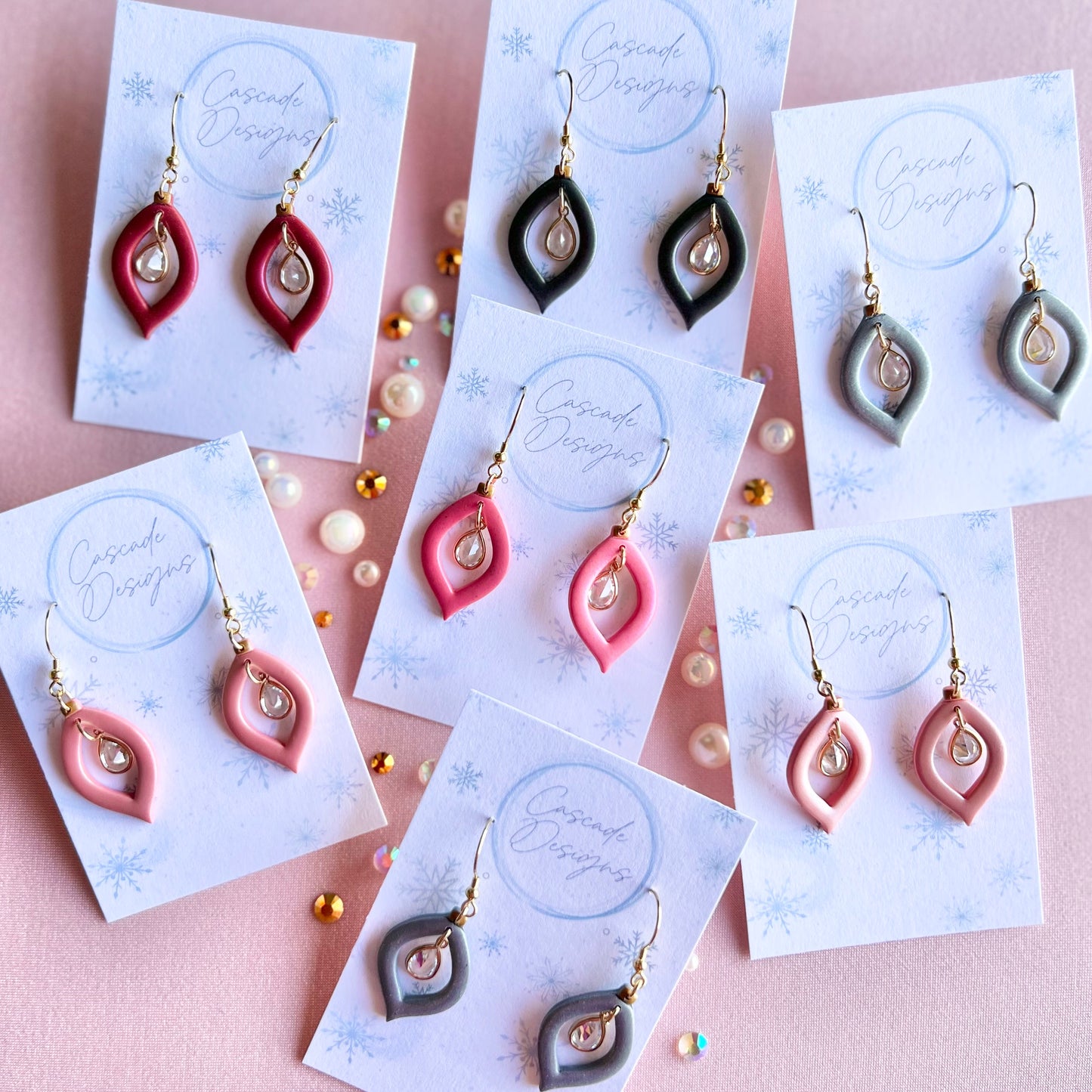 The Wonderland | Shimmery Ornament Gem Clay Earrings