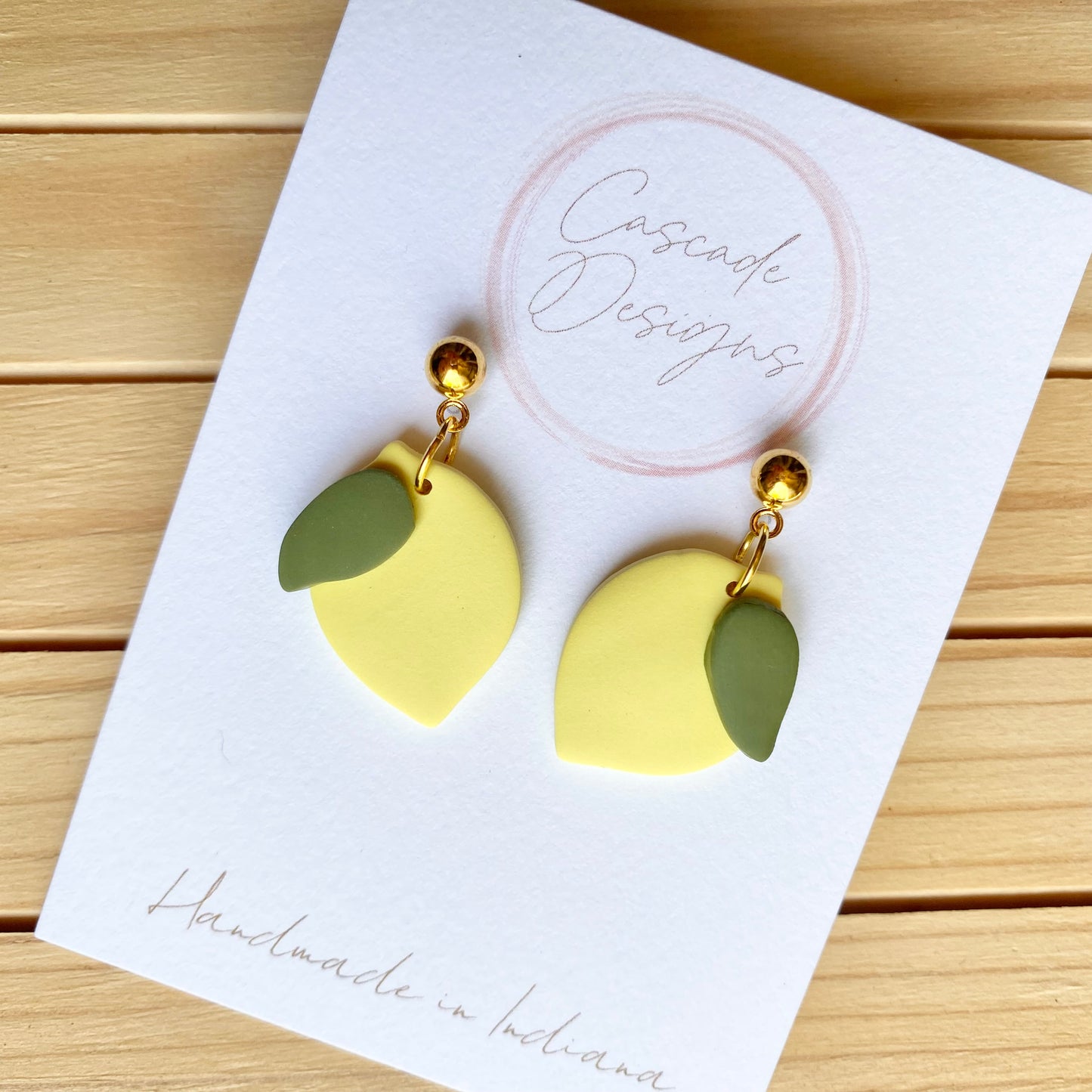 The Lemi | Lemon Clay Earrings