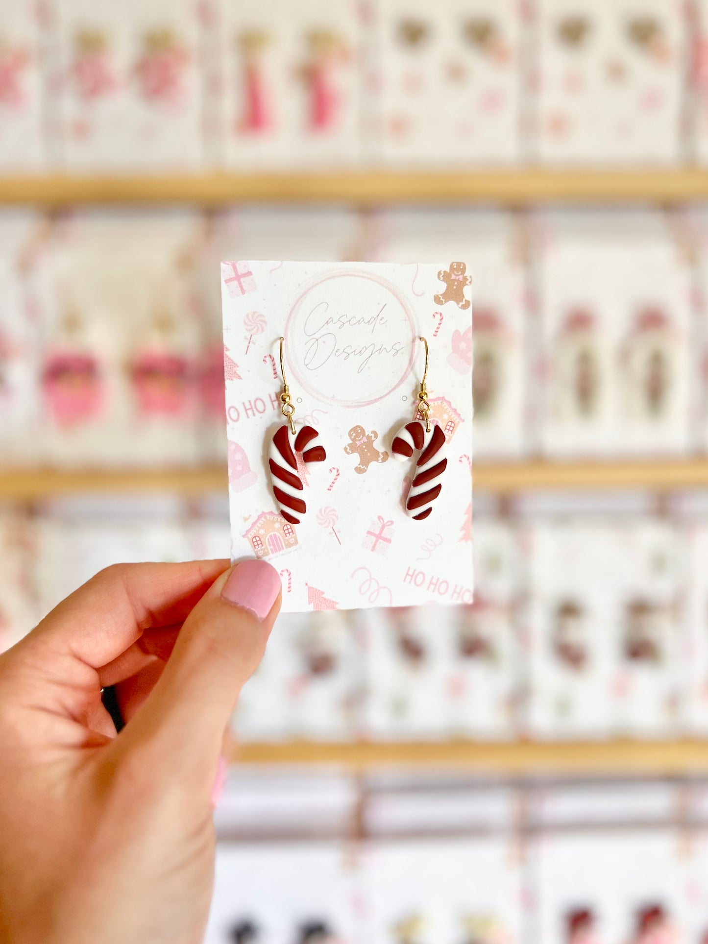 The Candi Cane | Candy Cane Clay Earrings