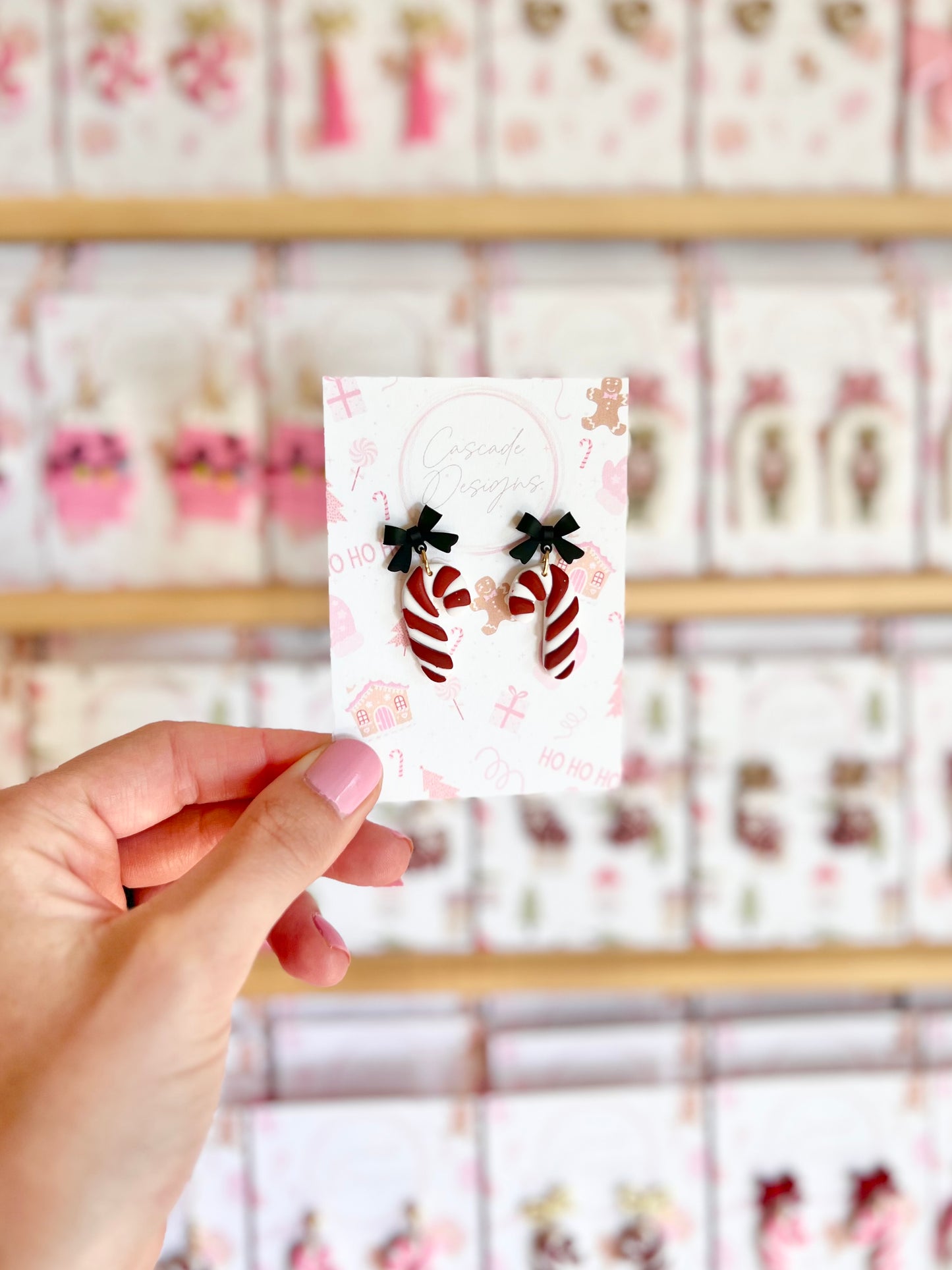 The Candi Cane | Candy Cane Clay Earrings