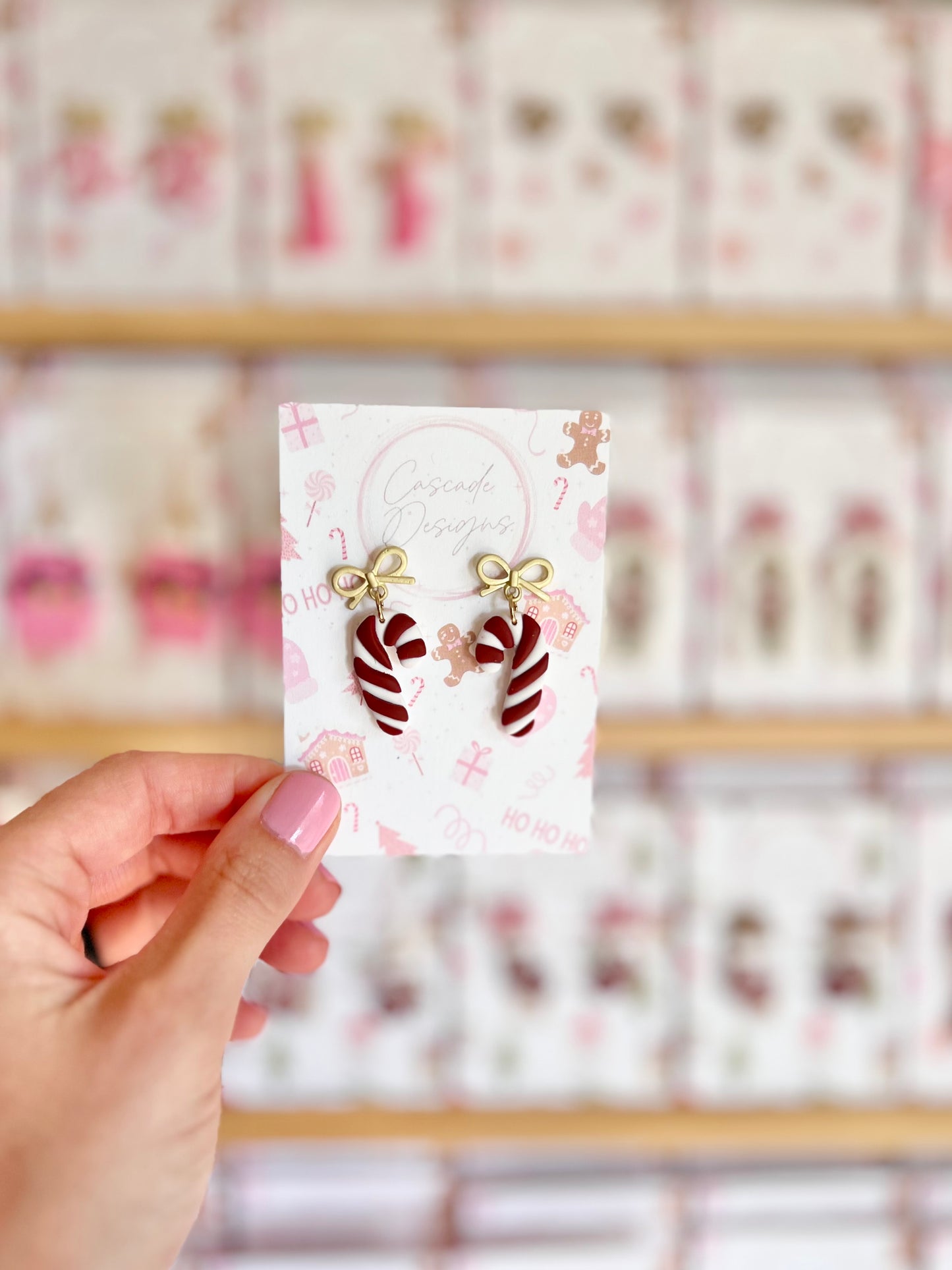 The Candi Cane | Candy Cane Clay Earrings