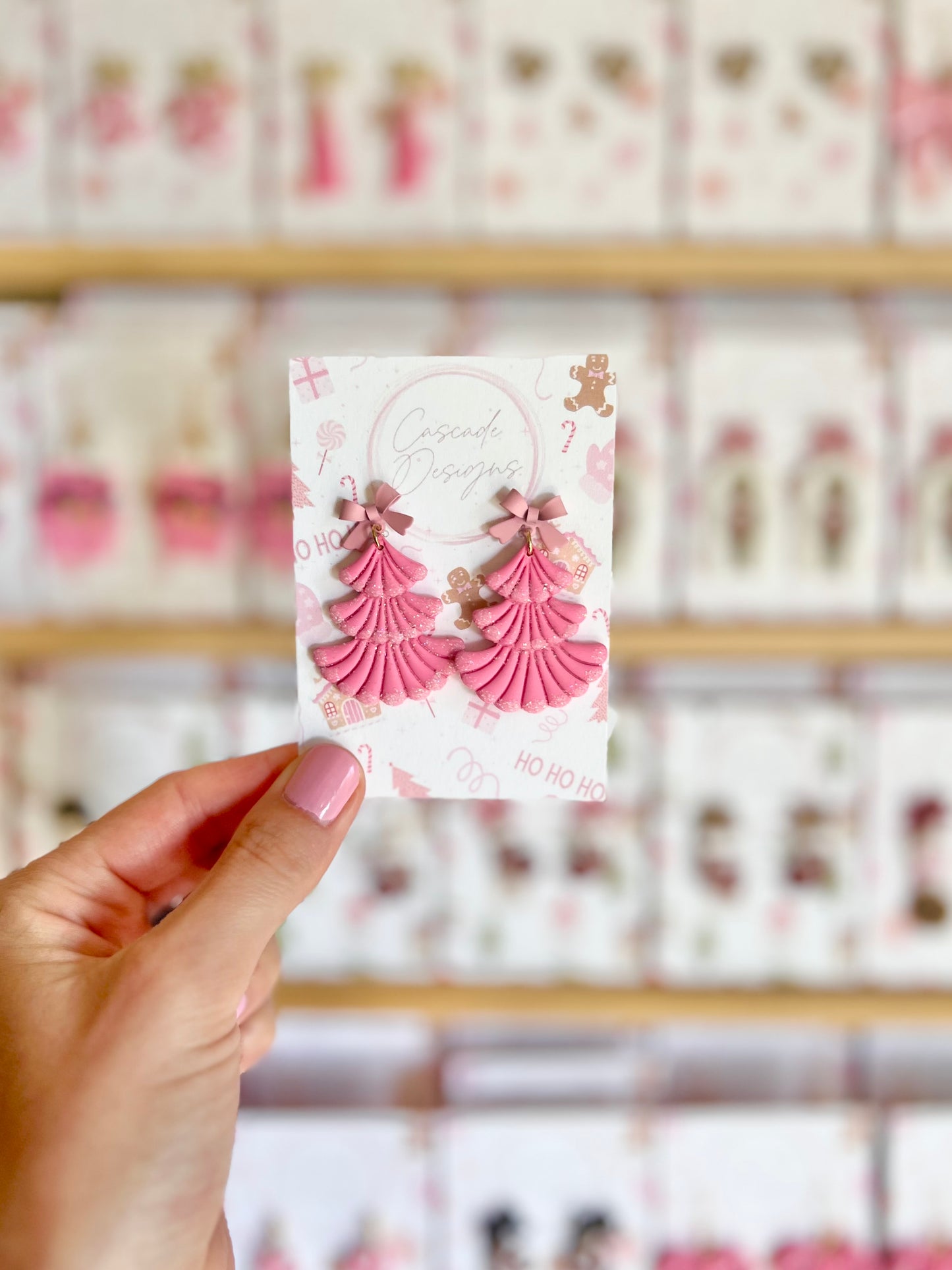 The Gumball | Frosted Christmas Tree Clay Earrings