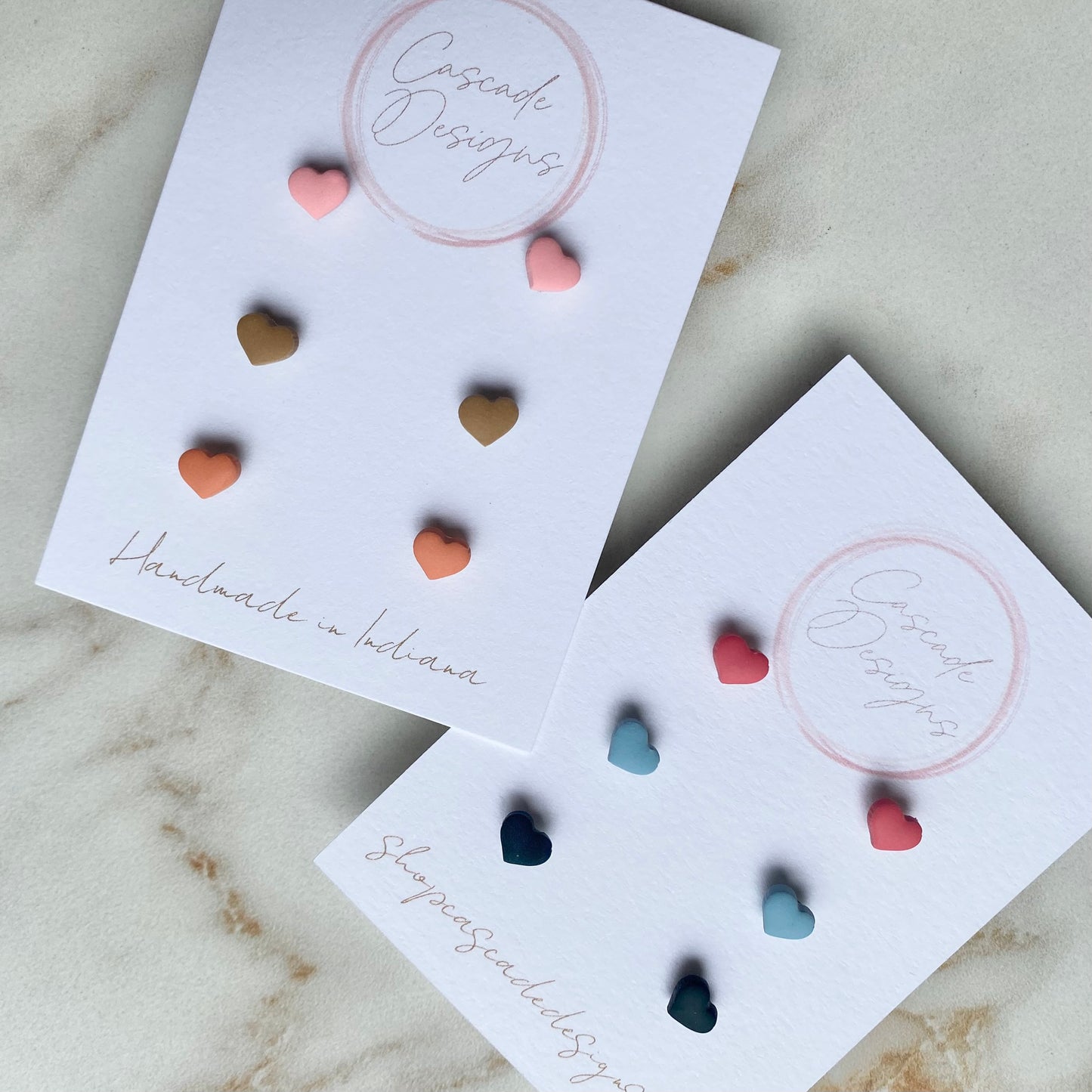 The Sweeti | Heart Stud Clay Earrings - Set of 3