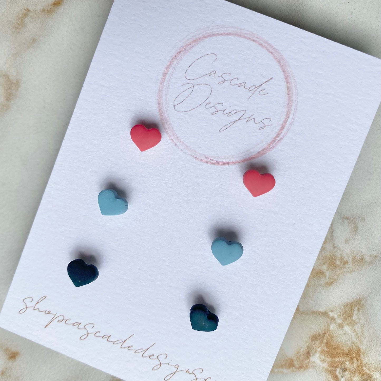 The Sweeti | Heart Stud Clay Earrings - Set of 3