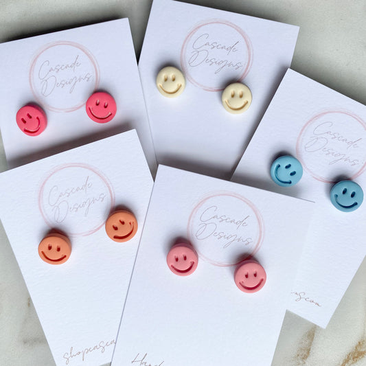 The Smiley | Smiley Face Clay Earrings