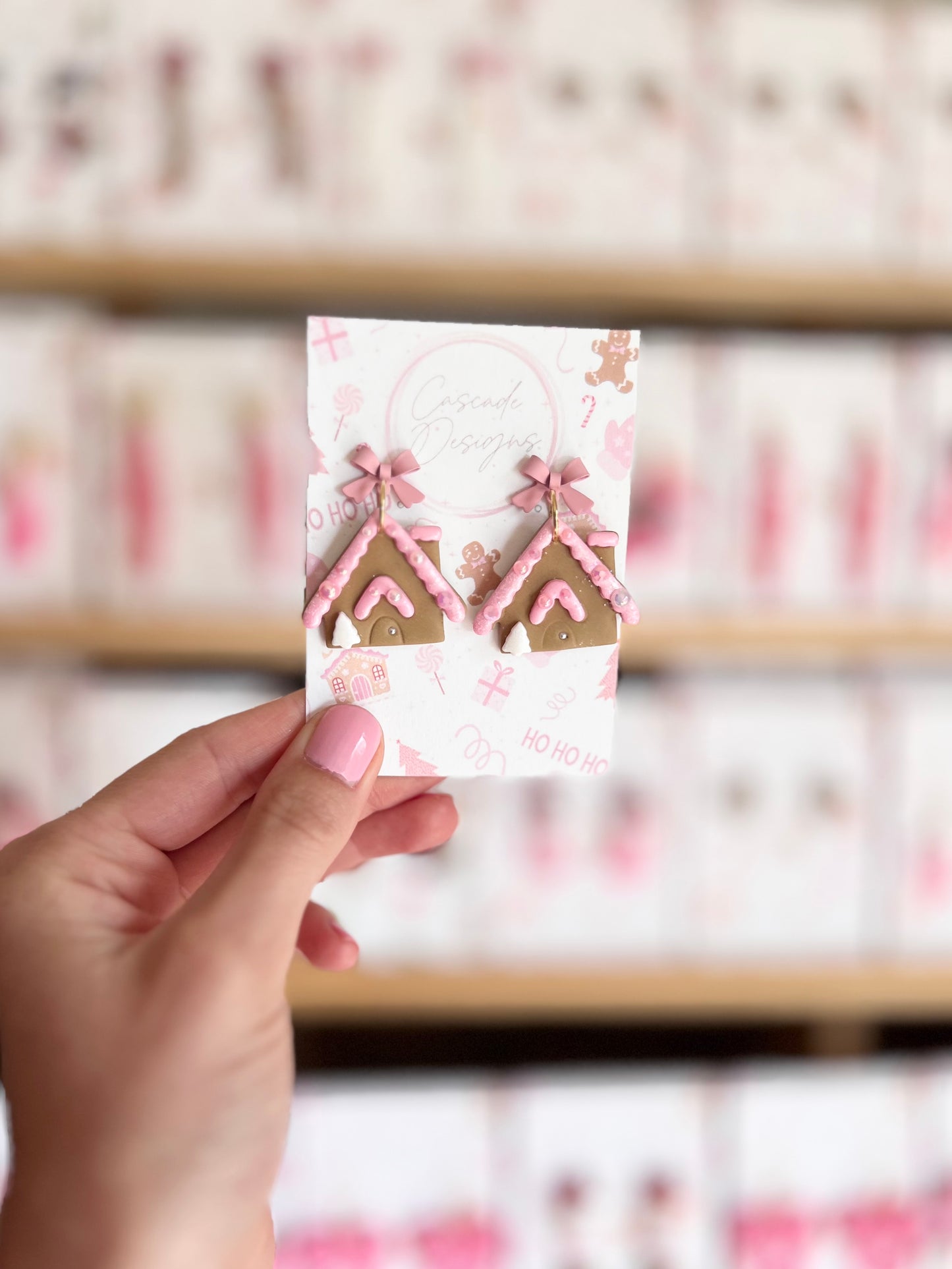 The Gingerbread House | Frosted Gingerbread Clay Earrings